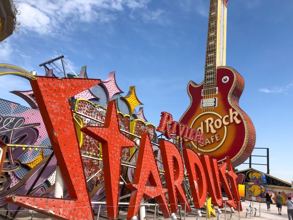 a picture of neon signs at the Neon Museum in Las Vegas