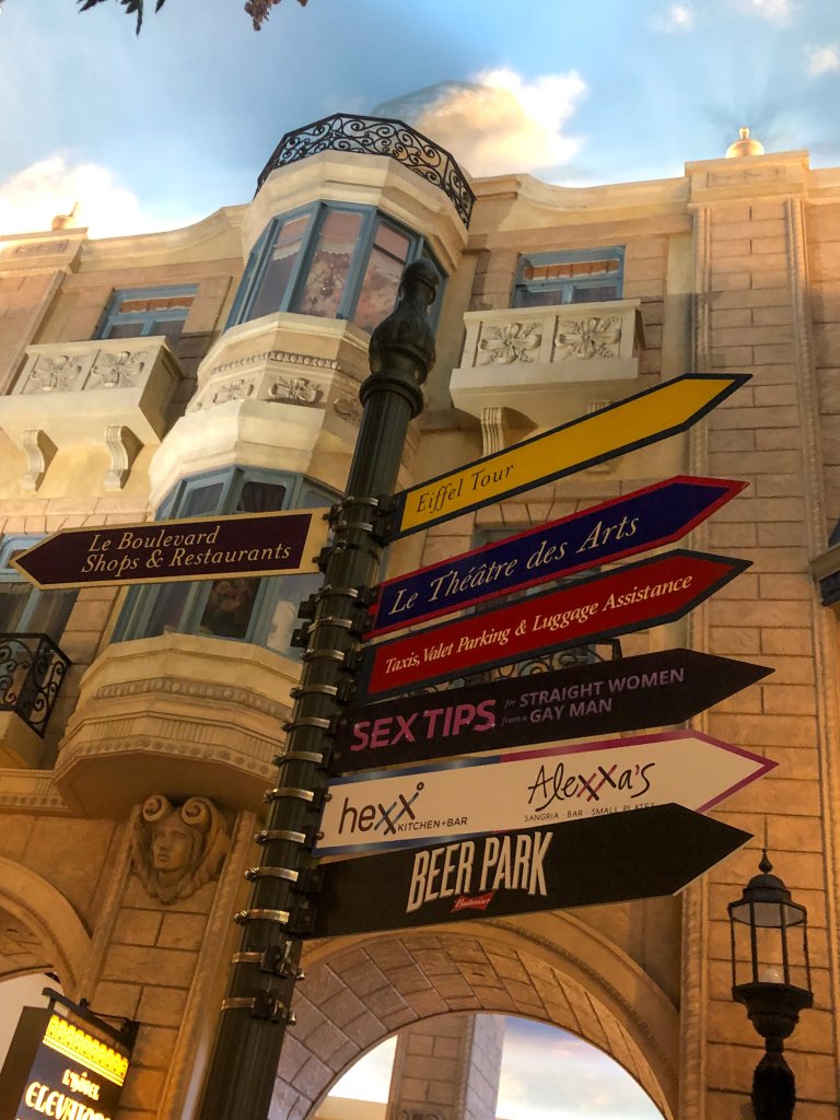 sign inside of The Paris Hotel Las Vegas