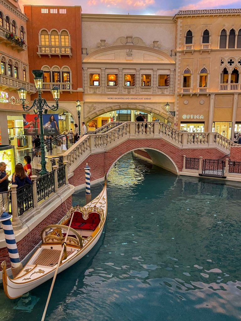 interior of the Venetian in Las Vegas