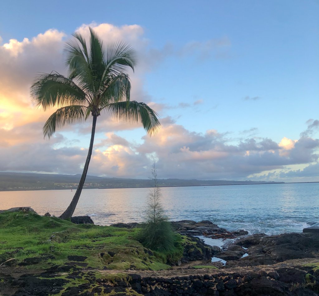 Beach view in Hilo, Hawaii