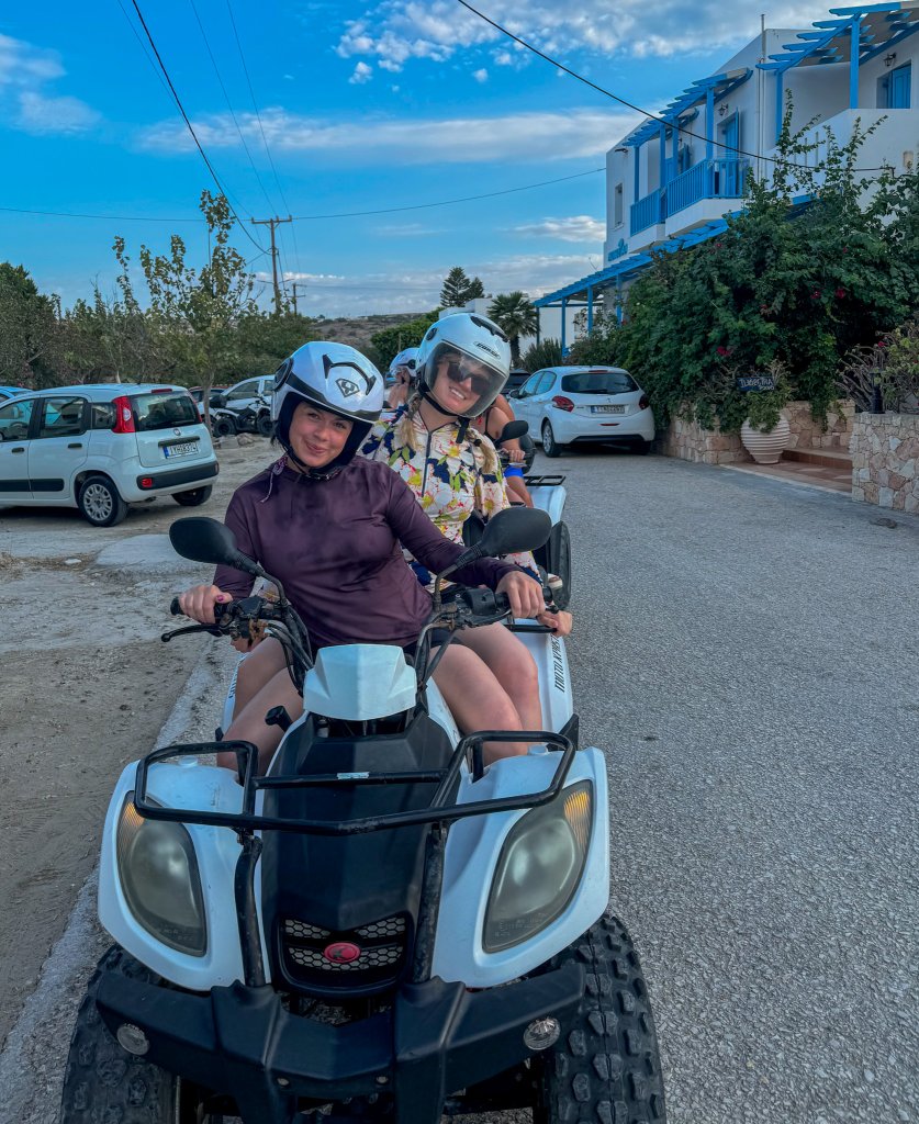 2 women on an ATV