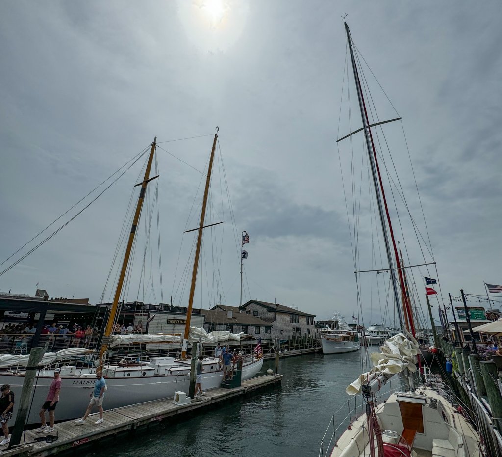 sailboats in a harbor